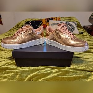 Nike Air Force Ones Rose Gold sz8 women
